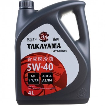 Моторное масло TAKAYAMA SAE 5W40 API SN/CF