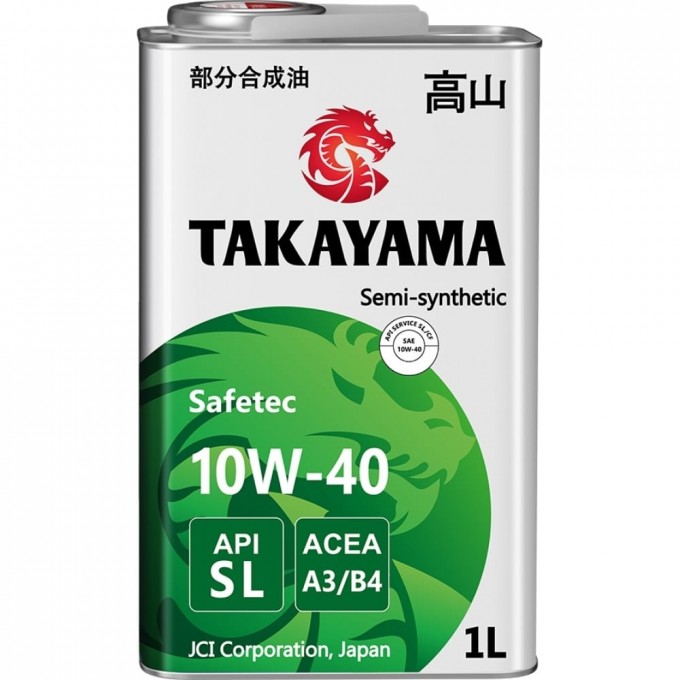 Моторное масло TAKAYAMA SAE 10W-40, API SL, ACEA A3/B4 605590