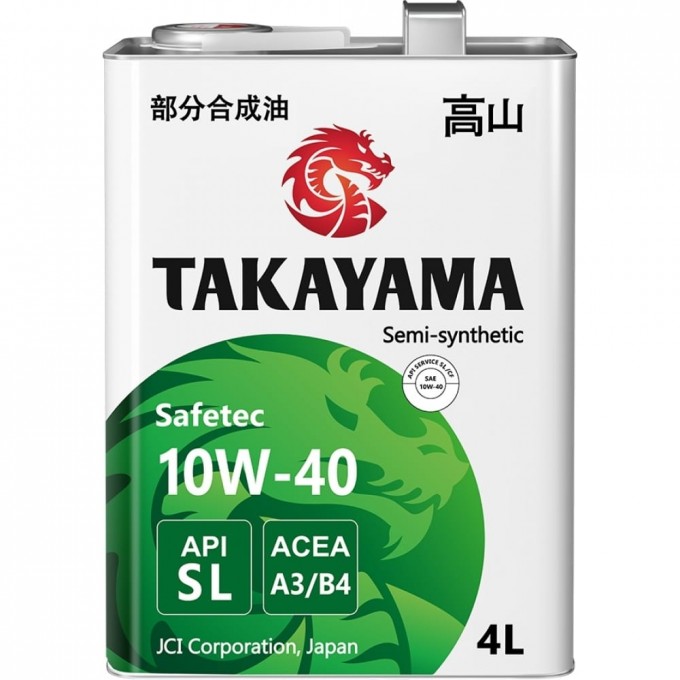 Моторное масло TAKAYAMA SAE 10W-40, API SL, ACEA A3/B4 605591